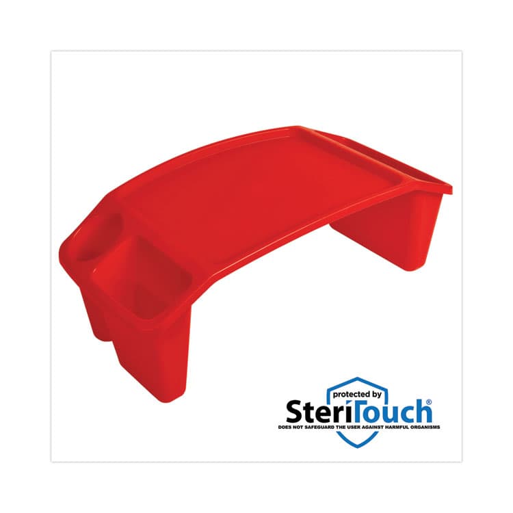 DEFLECTO CORPORATION Antimicrobial Lap Desk, Rectangular, 23.35w x 12d x 8.53h, Red (DEF39502RED) thumbnail 3