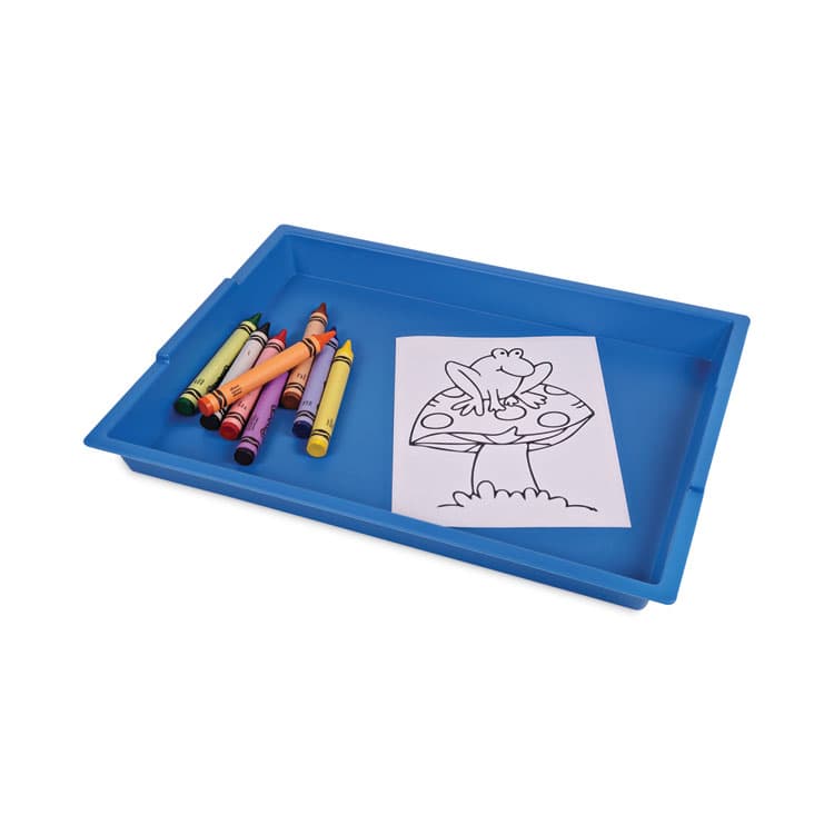 DEFLECTO CORPORATION Little Artist Antimicrobial Finger Paint Tray, 16 x 1.8 x 12, Blue (DEF39507BLU) thumbnail 3