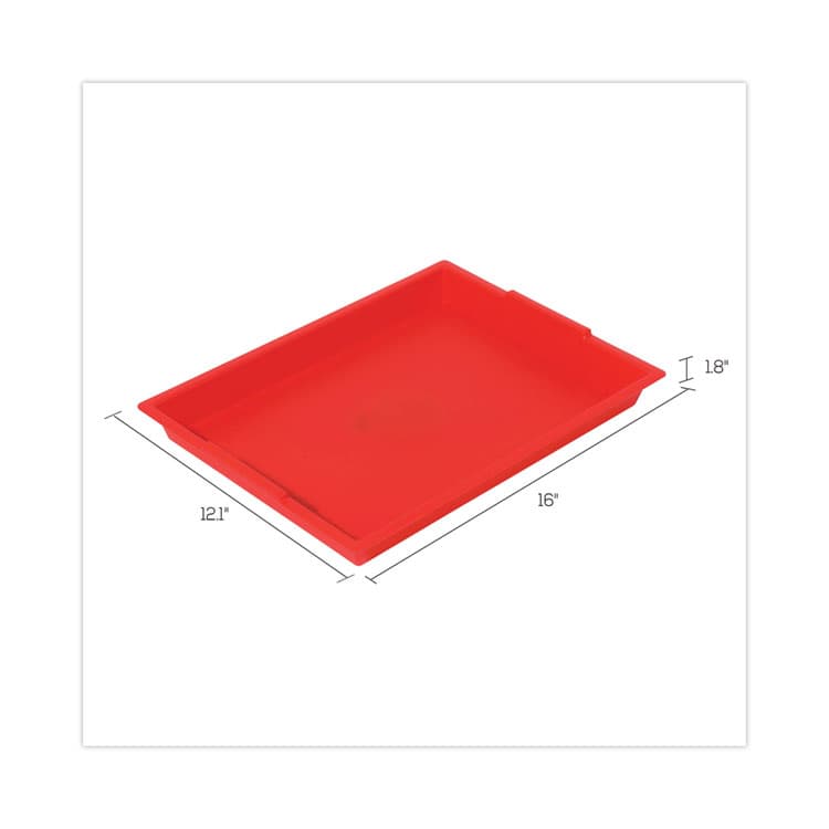 DEFLECTO CORPORATION Little Artist Antimicrobial Finger Paint Tray, 16 x 1.8 x 12, Red (DEF39507RED) thumbnail 4