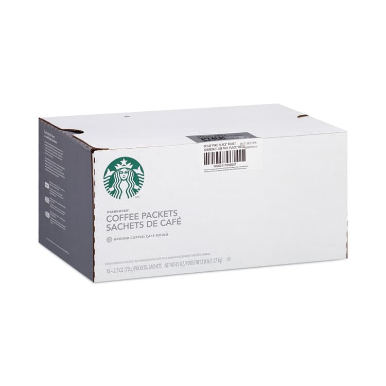 STARBUCKS COFFEE COMPANY Coffee, Pike Place Decaf, 2.5 oz Packet, 72/Carton (SBK11023061CT) thumbnail 3