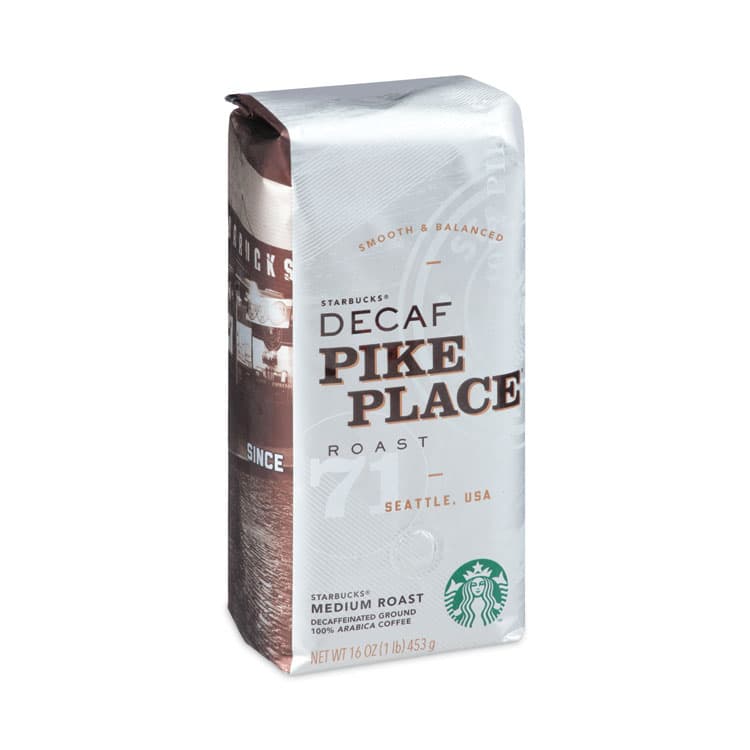 STARBUCKS COFFEE COMPANY Coffee, Pike Place Decaf, 1 lb Bag, 6/Carton (SBK11029358CT)