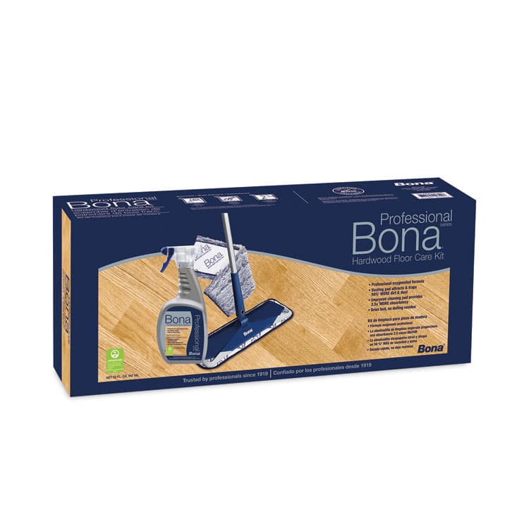 BONA US Hardwood Floor Care Kit, 15" Microfiber Head, 52" Blue Steel Handle (BNAWM710013398) thumbnail 2