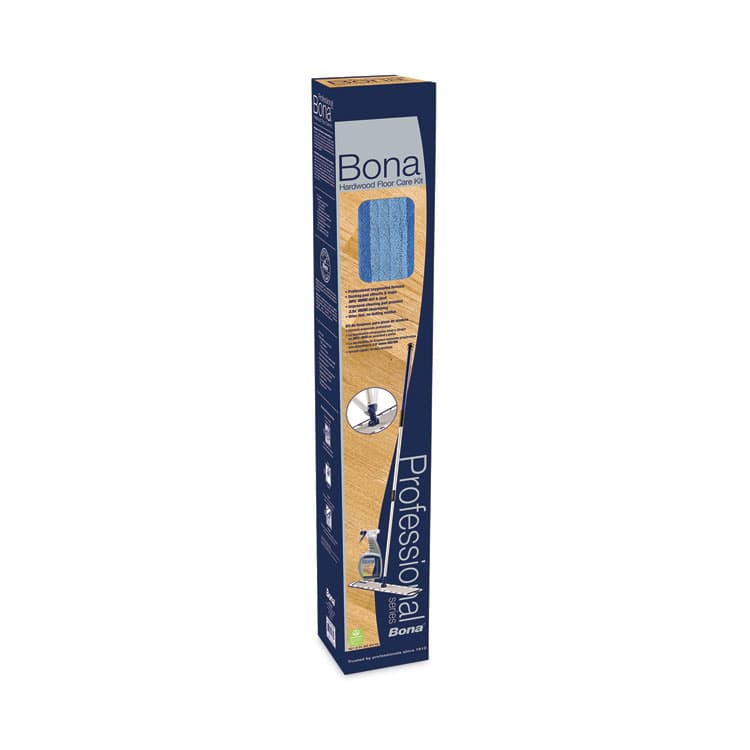 BONA US Hardwood Floor Care Kit, 18" Microfiber Head, 72" Silver/Blue Aluminum Handle (BNAWM710013399)