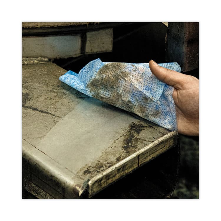 ITW PRO BRANDS Hand Cleaner Towels, 1-Ply, 12 x 8, Citrus, Blue/White, 100 Packets/Carton (ITW42201) thumbnail 2