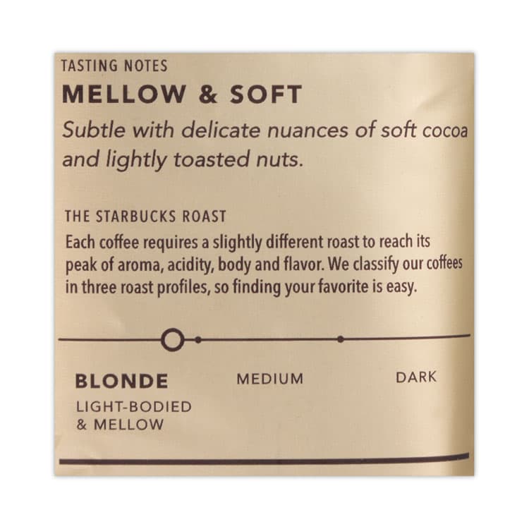 STARBUCKS COFFEE COMPANY Coffee, Veranda Blend, Ground, 1 lb Bag (SBK11019631) thumbnail 2