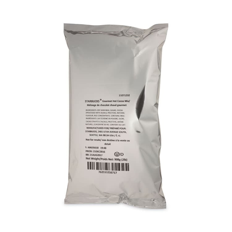STARBUCKS COFFEE COMPANY Gourmet Hot Cocoa Mix, 2 lb, Bag, 6/Carton (SBK11071232)