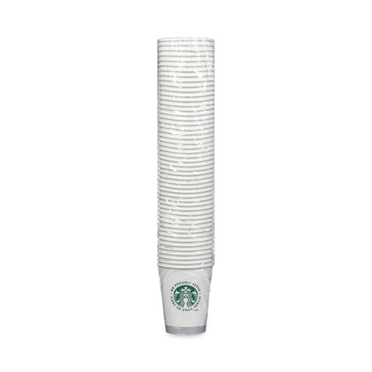 STARBUCKS COFFEE COMPANY Hot Cups, 12 oz, Paper, White with Green Starbucks Logo, 1,000/Carton (SBK11098806) thumbnail 3