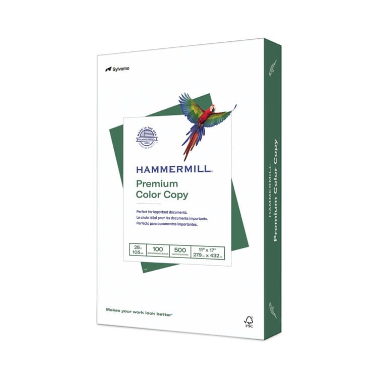 HAMMERMILL/HP EVERYDAY PAPERS Premium Color Copy Print Paper, 100 Bright, 28 lb Bond Weight, 11 x 17, Photo White, 500/Ream (HAM102541)