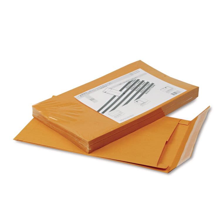 QUALITY PARK PRODUCTS Redi-Strip Kraft Expansion Envelope, #15, Square Flap, Redi-Strip Adhesive Closure, 10 x 15, Brown Kraft, 25/Pack (QUA93338)