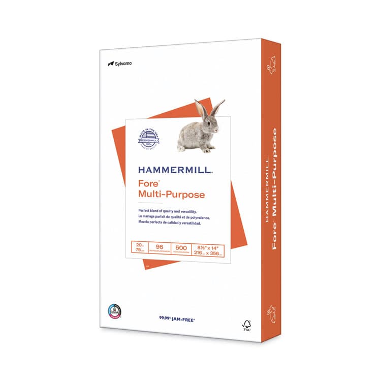 HAMMERMILL/HP EVERYDAY PAPERS Fore Multipurpose Print Paper, 96 Bright, 20 lb Bond Weight, 8.5 x 14, White, 500/Ream (HAM103291)