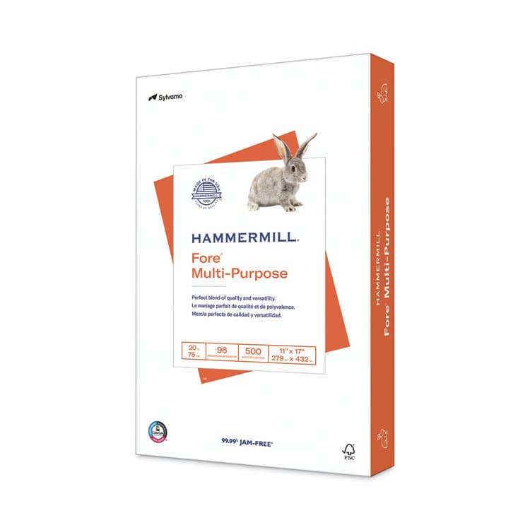 HAMMERMILL/HP EVERYDAY PAPERS Fore Multipurpose Print Paper, 96 Bright, 20 lb Bond Weight, 11 x 17, White, 500/Ream (HAM103192)