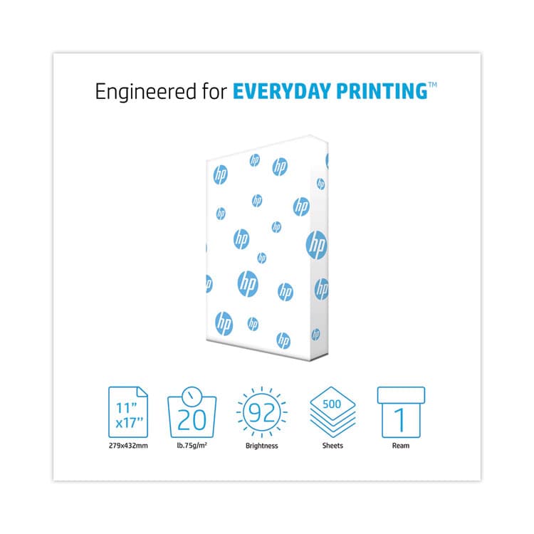 HEWLETT PACKARD COMPANY Office20 Paper, 92 Bright, 20 lb Bond Weight, 11 x 17, White, 500/Ream (HEW172000) thumbnail 2
