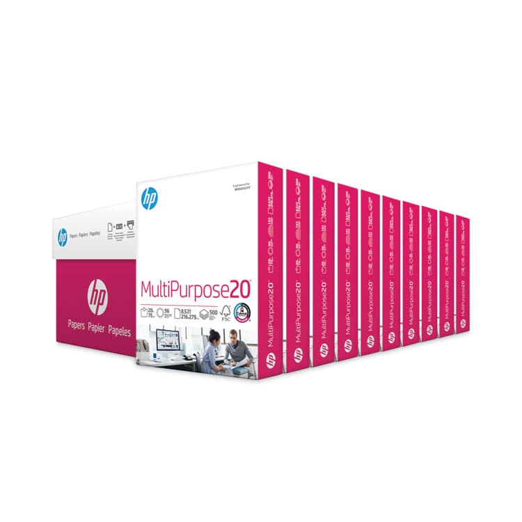 HEWLETT PACKARD COMPANY MultiPurpose20 Paper, 96 Bright, 20 lb Bond Weight, 8.5 x 11, White, 500 Sheets/Ream, 10 Reams/Carton (HEW112000CT)