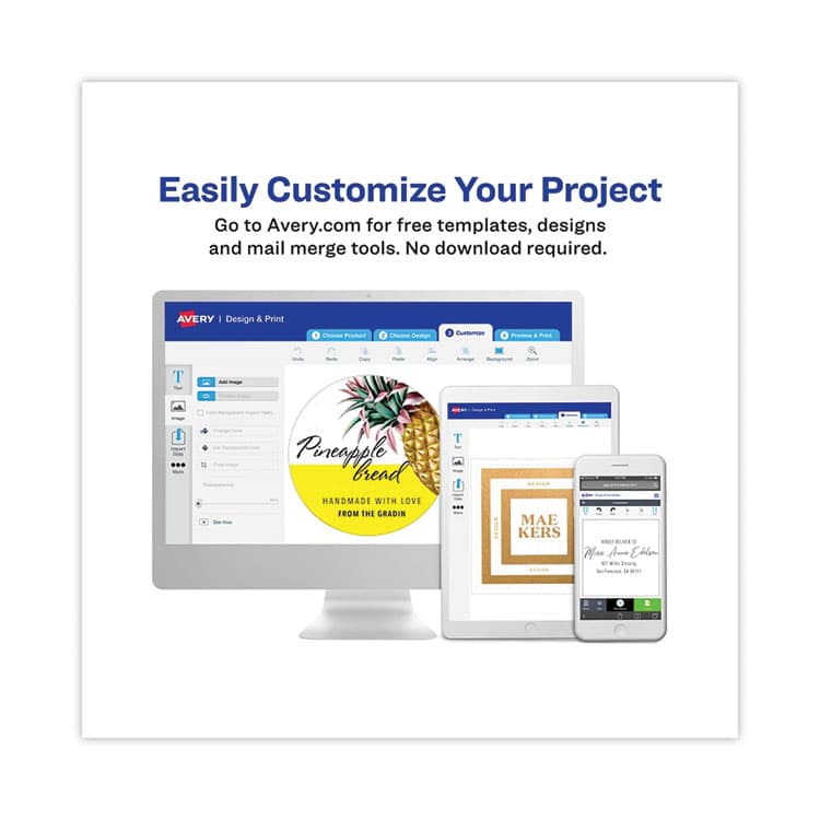 AVERY PRODUCTS CORPORATION Laser/Inkjet Media Labels, Inkjet/Laser Printers, 1.5 x 2.5, White, 18 Labels/Sheet, 25 Sheets/Pack (AVE22564) thumbnail 3