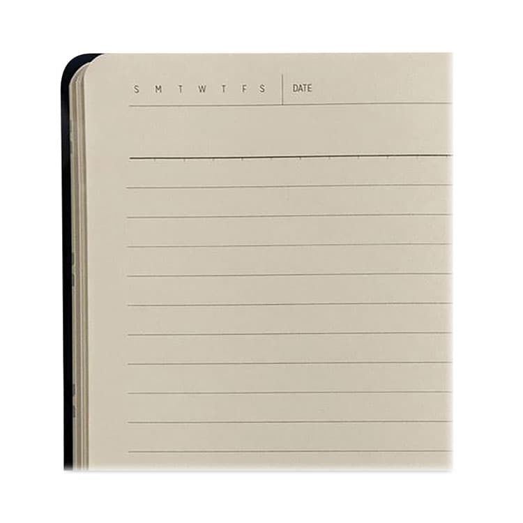 DENIK Vegan-Suede Layflat Hardbound Journal, Evelyn's Floral Bouquet, College Rule, Dark Blue/Multicolor Cover, (72) 8 x 5.5 Sheets (DNKAHBC550L) thumbnail 4