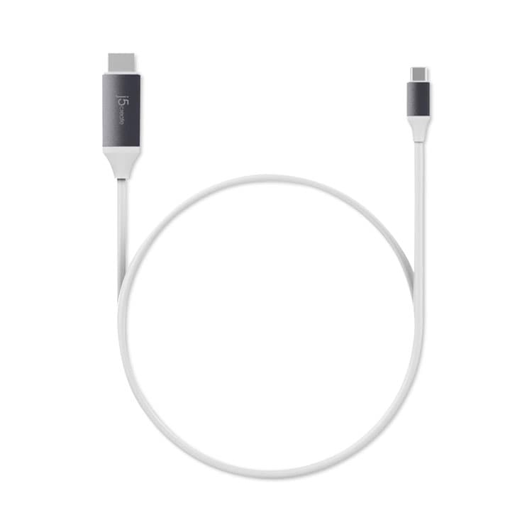 J5CREATE HDMI 4K Audio/Video Cable, 6 ft, White (JCRJCC153G)