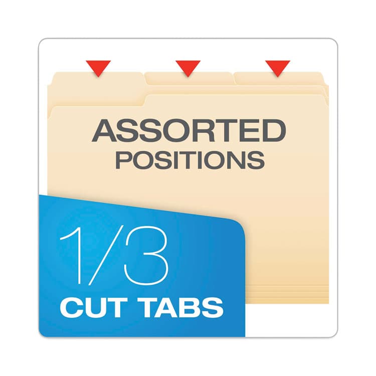 TOPS BUSINESS FORMS Hanging File Folder Combo Kit, Letter Size, (25) 1/5-Cut Standard Green Hanging Folders, (50) 1/3-Cut Manila File Folders (PFX99200EE) thumbnail 2