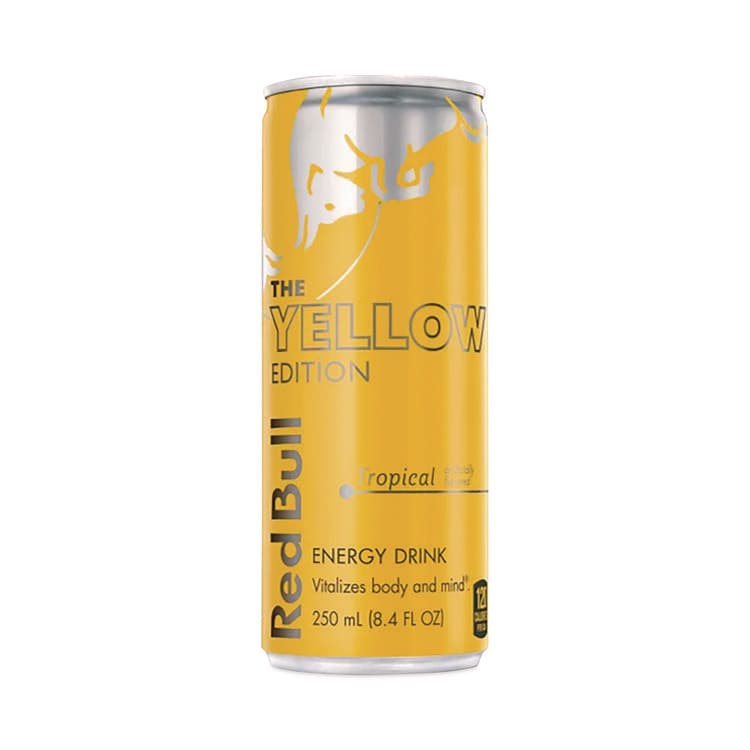 RED BULL GMBH The Yellow Edition Tropical Energy Drink, Tropical Punch, 8.4 oz Can, 24/Carton (RDBRBD28162) thumbnail 2