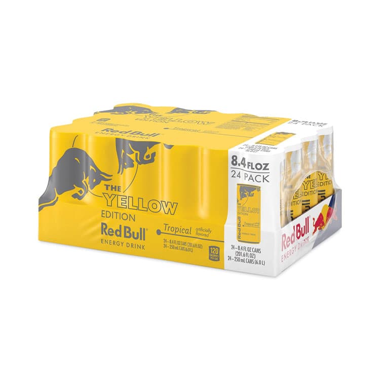 RED BULL GMBH The Yellow Edition Tropical Energy Drink, Tropical Punch, 8.4 oz Can, 24/Carton (RDBRBD28162)