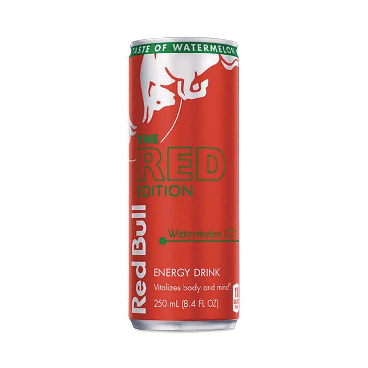 RED BULL GMBH The Red Edition Energy Drink, Watermelon, 8.4 oz Can, 24/Carton (RDBRBD45448) thumbnail 2