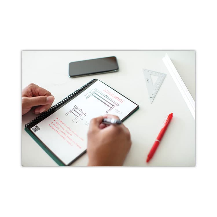 ROCKETBOOK Fusion Smart Notebook, Seven Assorted Page Formats, Black Cover, (21) 8.8 x 6 Sheets (RKBEVRFERCAFR) thumbnail 2