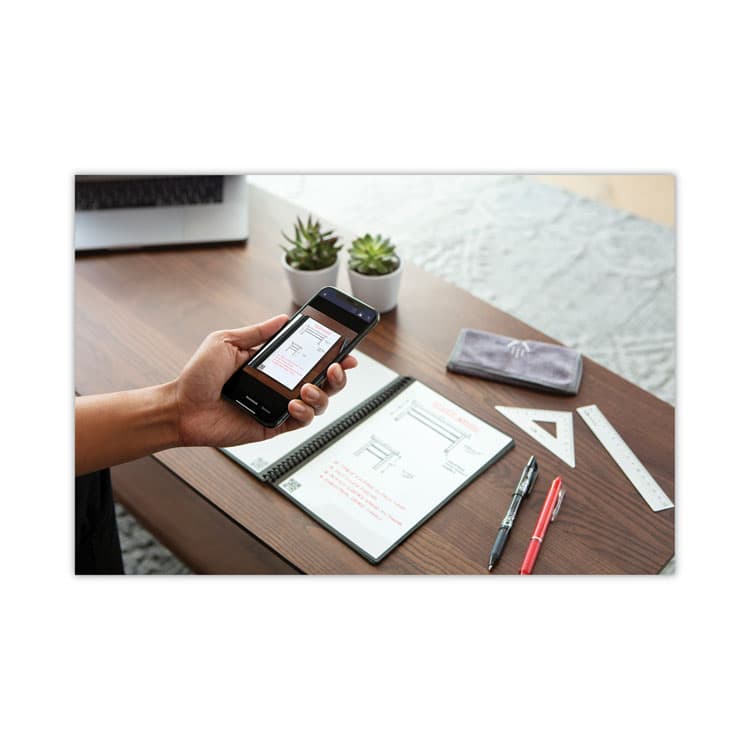 ROCKETBOOK Fusion Smart Notebook, Seven Assorted Page Formats, Black Cover, (21) 8.8 x 6 Sheets (RKBEVRFERCAFR) thumbnail 3