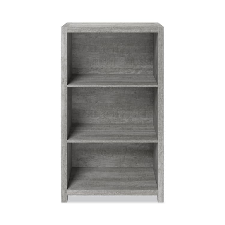 WHALEN FURNITURE MANUFACTURING Fallbrook Bookcase, Three-Shelf, 28w x 14d x 48.25h, Smoked Ash/Rustic Warm Gray (WHLSPUSFBBKGM)