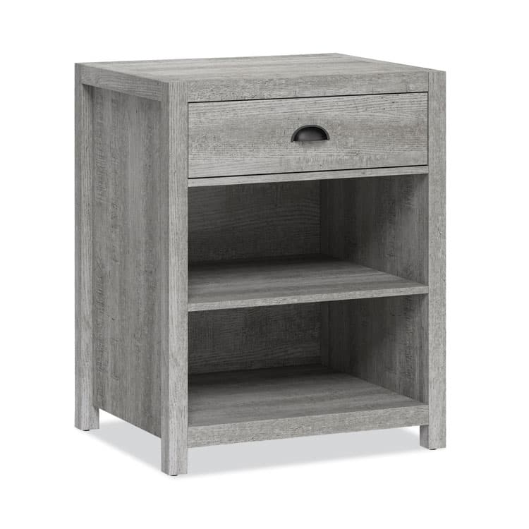 WHALEN FURNITURE MANUFACTURING Fallbrook Printer Stand, Engineered Wood, 3 Shelves, 1 Drawer, 50 lb Capacity, 24" x 20" x 30.25", Smoked Ash (WHLSPUSFBPSGM) thumbnail 2