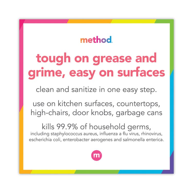 METHOD PRODUCTS . Antibac All-Purpose Cleaner, Wildflower, 28 oz Spray Bottle, 8/Carton (MTH01454) thumbnail 3