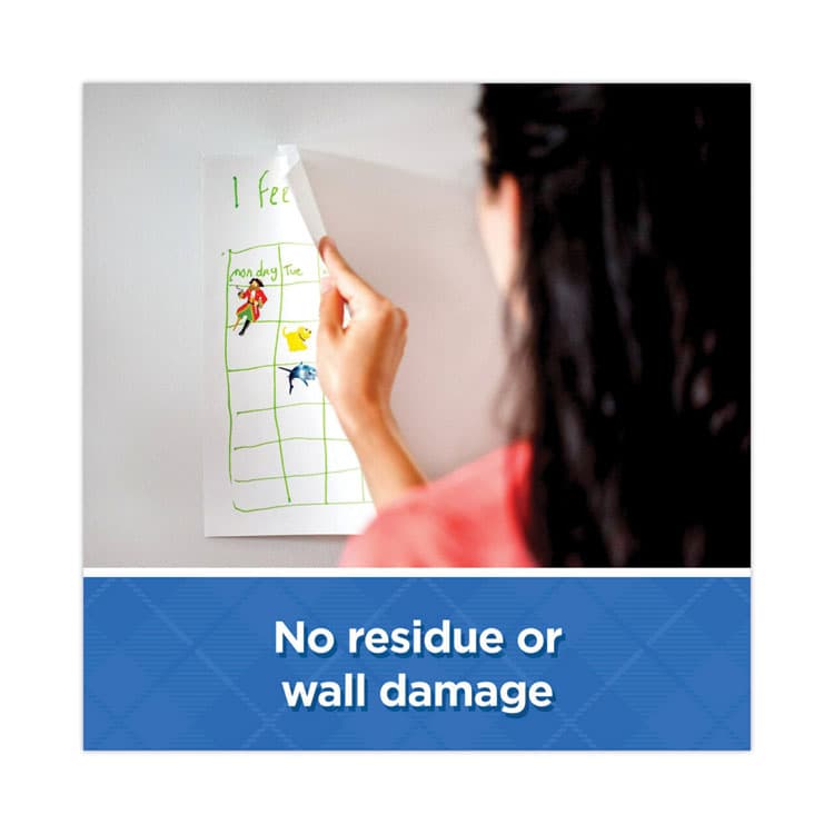 3M/COMMERCIAL TAPE DIV. Wall-Safe Tape with Dispenser, 1" Core, 0.75" x 50 ft, Clear, 2/Pack (MMM183DM2) thumbnail 2