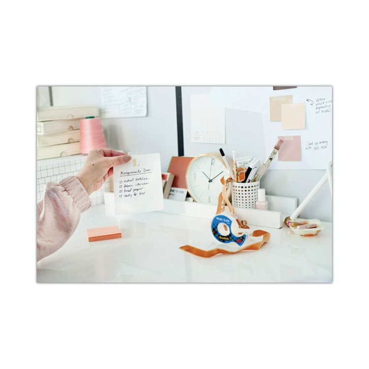 3M/COMMERCIAL TAPE DIV. Wall-Safe Tape with Dispenser, 1" Core, 0.75" x 50 ft, Clear, 2/Pack (MMM183DM2) thumbnail 3