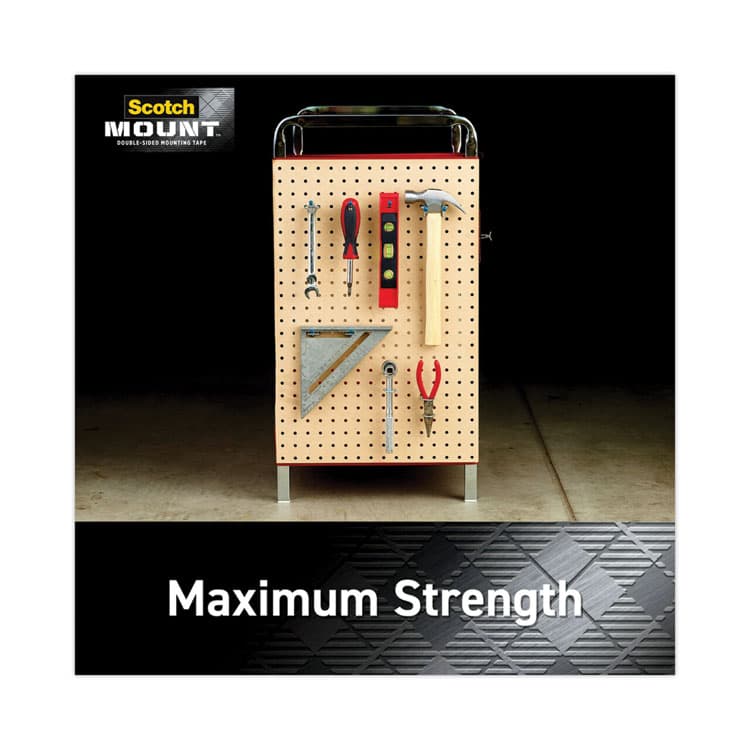 3M/COMMERCIAL TAPE DIV. Extreme Mounting Tape, Permanent, Holds Up to 30 lb, 1" x 60", Black (MMM414H) thumbnail 3