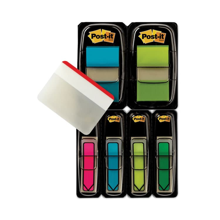 3M/COMMERCIAL TAPE DIV. Page Flag Value Pack, Assorted, 96 0.5" Arrow, 100 1" Flags, 12 2" Filing Tabs (MMM680BBBGA4VA) thumbnail 2