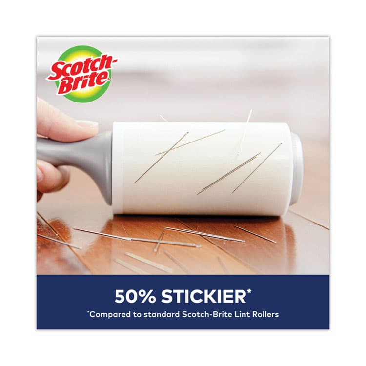 3M/COMMERCIAL TAPE DIV. 50% Stickier Lint Roller, 48 Sheets/Roll (MMM830RS48) thumbnail 2