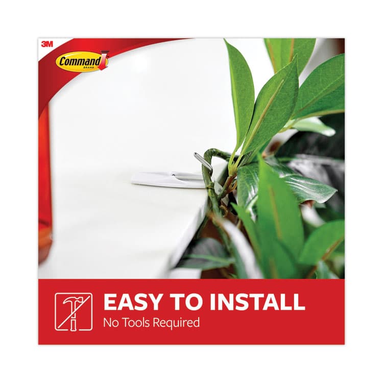 3M/COMMERCIAL TAPE DIV. Medium Toggle-Wire Hooks, Metal Wire, Silver, Supports 2 lb, 35/Pack (MMM17065S35NA) thumbnail 4