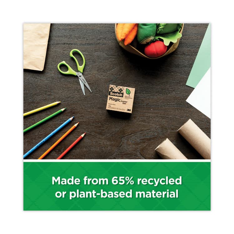 3M/COMMERCIAL TAPE DIV. Magic Greener Tape with C38 Dispenser, 1" Core, 0.75" x 75 ft, Clear, 6/Pack (MMM8126PC38) thumbnail 2