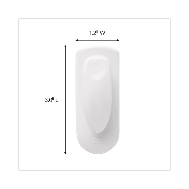 3M/COMMERCIAL TAPE DIV. Spring Hook, Plastic, White, 0.25 lb Capacity, 1 Hook and 2 Strips/Pack (MMM17005ES) thumbnail 3