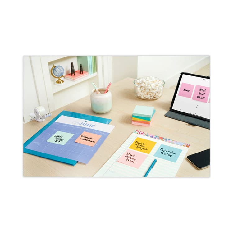 3M/COMMERCIAL TAPE DIV. Original Pads in Beachside Cafe Collection Colors, Cabinet Pack, 3" x 3", 100 Sheets/Pad, 18 Pads/Pack (MMM65418APCPPK) thumbnail 3