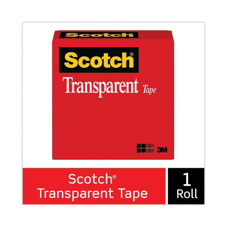 3M/COMMERCIAL TAPE DIV. Transparent Tape, 3" Core, 0.75" x 72 yds, Transparent (MMM600342592) thumbnail 2