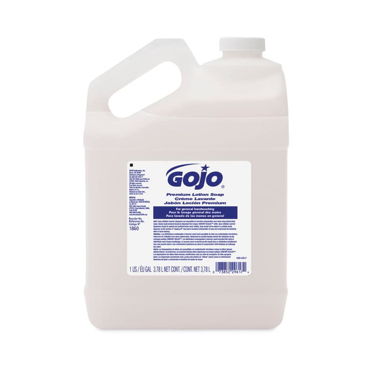 GO-JO INDUSTRIES White Premium Lotion Soap Refill, Waterfall Scent, 1 gal, 4/Carton (GOJ186004CT)