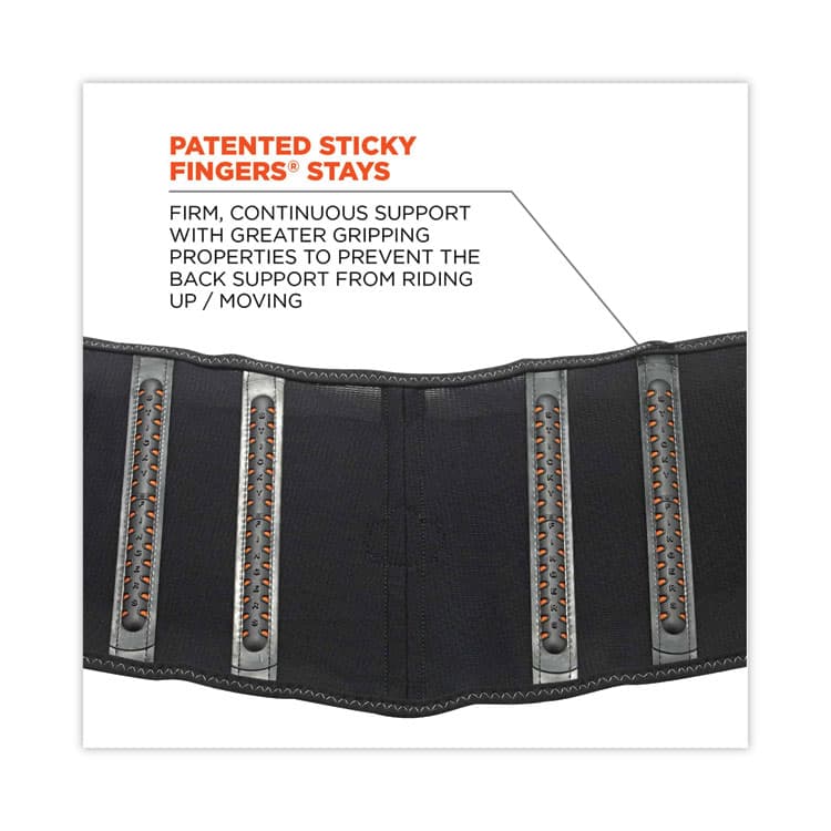 ERGODYNE CORPORATION ProFlex 1100SF Standard Spandex Back Support Brace, 3X-Large, 46" to 52" Waist, Black (EGO11607) thumbnail 2