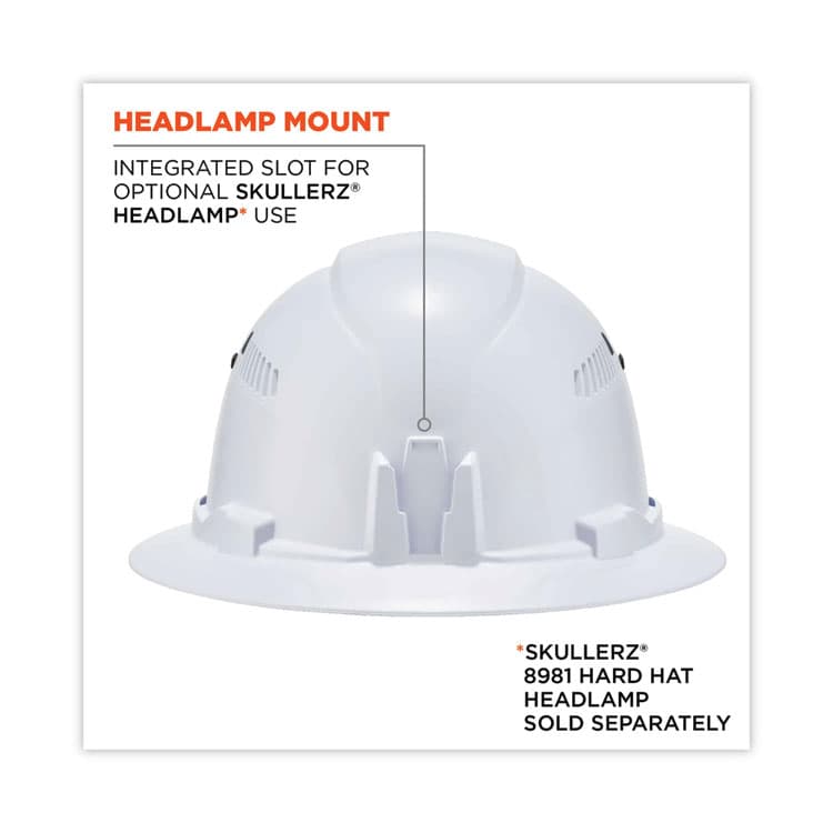 ERGODYNE CORPORATION Skullerz 8973 Class C Hard Hat Full Brim, White (EGO60154) thumbnail 3