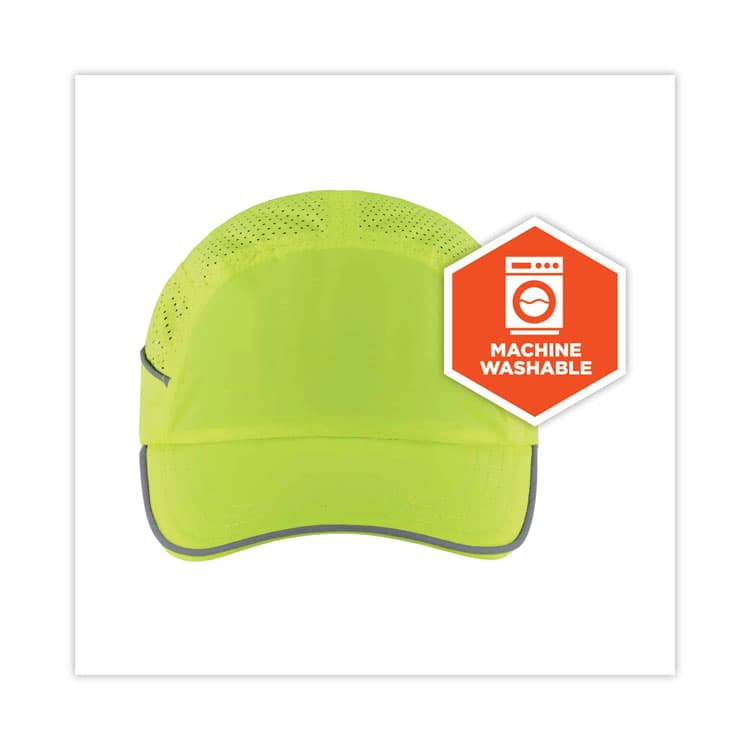 ERGODYNE CORPORATION Skullerz 8955 Lightweight Bump Cap Hat, Long Brim, Lime (EGO23352) thumbnail 4