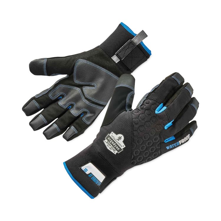 ERGODYNE CORPORATION ProFlex 818WP Thermal WP Gloves with Tena-Grip, EN388: 3423X, 9" Long, XX-Large, Black, Pair (EGO17386)