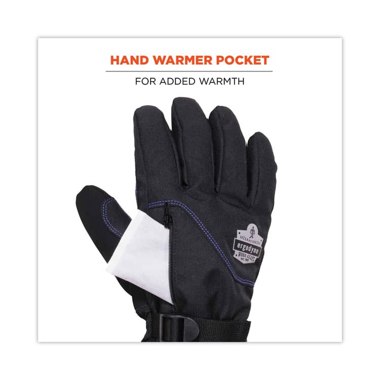 ERGODYNE CORPORATION ProFlex 825WP Thermal Waterproof Winter Work Gloves, Small, Black, Pair (EGO17602) thumbnail 2