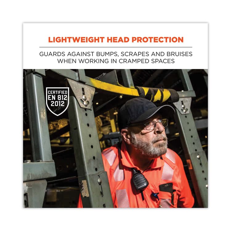 ERGODYNE CORPORATION Skullerz 8955 Lightweight Bump Cap Hat, Long Brim, Black (EGO23367) thumbnail 2