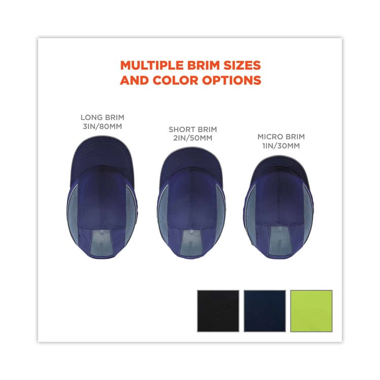 ERGODYNE CORPORATION Skullerz 8950 Bump Cap Hat, Micro Brim, Black (EGO23342) thumbnail 2