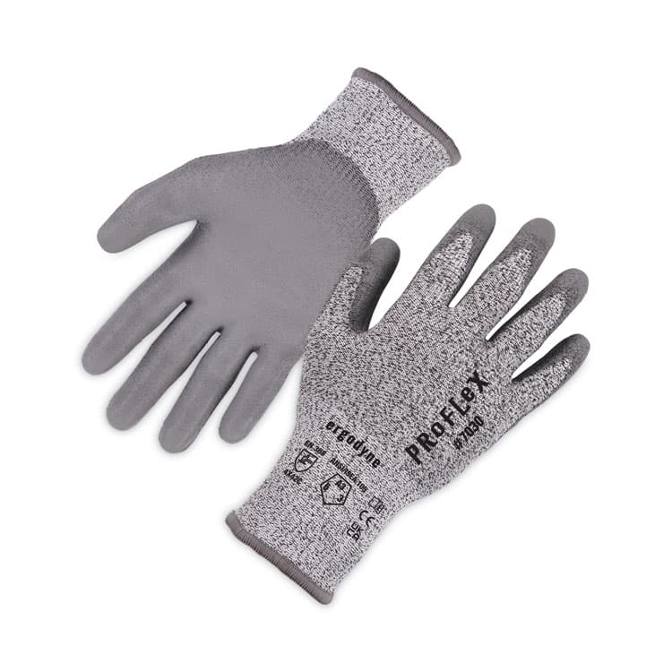 ERGODYNE CORPORATION ProFlex 7030 ANSI A3 PU Coated CR Gloves, EN388: 4X42C, 9" Long, XX-Large, Gray, Pair (EGO10466)