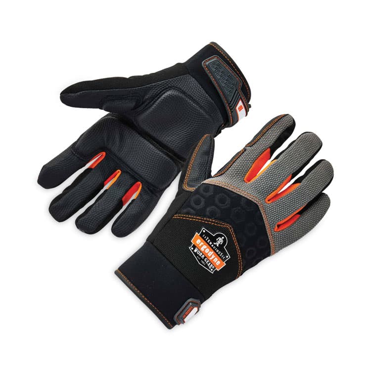 ERGODYNE CORPORATION ProFlex 9001 Full-Finger Impact Gloves, EN388: 1121X, Medium, Black, Pair (EGO17773)