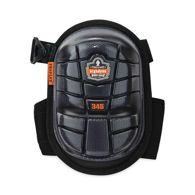 ERGODYNE CORPORATION ProFlex 345 Injected Gel Knee Pads, Long Cap, Hook and Loop Closure, One Size Fits Most, Black, Pair (EGO18445) thumbnail 2